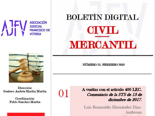 Boletín CIVIL-MERCANTIL Febrero 2018