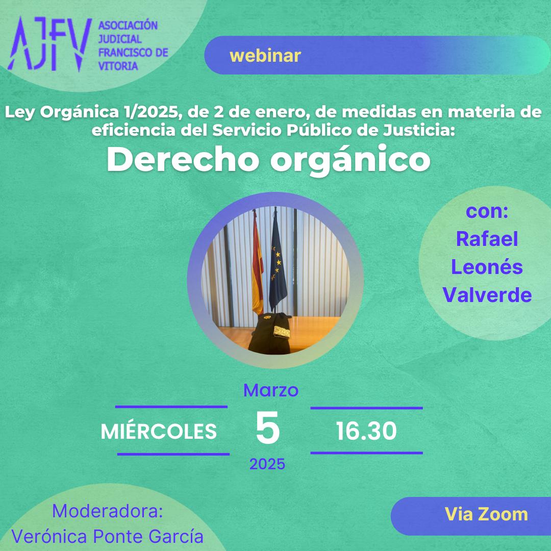 Webinar Ley de tribunales de instancia y derecho orgánico